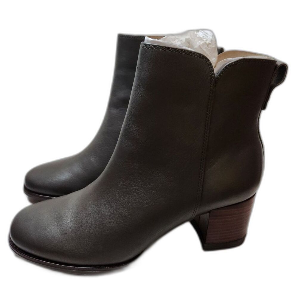 Sperry Seaport Heel Bootie Women’s 12 Olive Heeled Ankle Boot